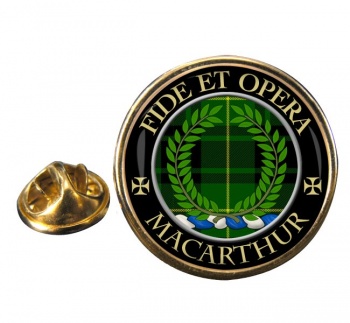 Macarthur ancient Scottish Clan Round Pin Badge