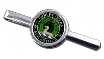 Macarthur modern Scottish Clan Round Tie Clip