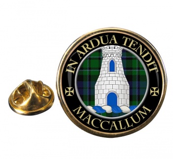 MacCallum Scottish Clan Round Pin Badge