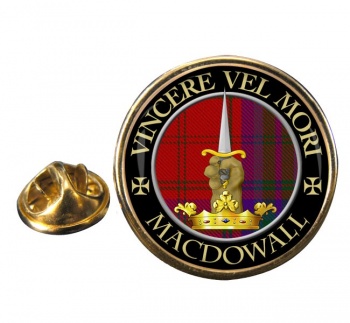 Macdowall Scottish Clan Round Pin Badge