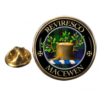 Macewen Scottish Clan Round Pin Badge