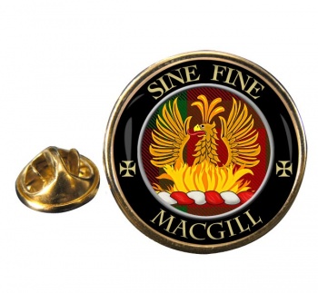 Macgill Scottish Clan Round Pin Badge