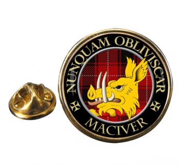 Maciver Scottish Clan Round Pin Badge