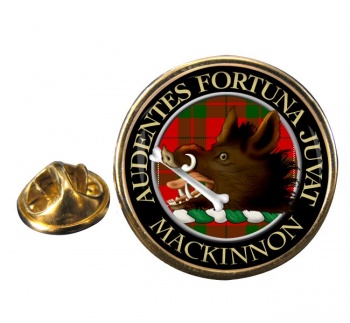 Mackinnon Scottish Clan Round Pin Badge