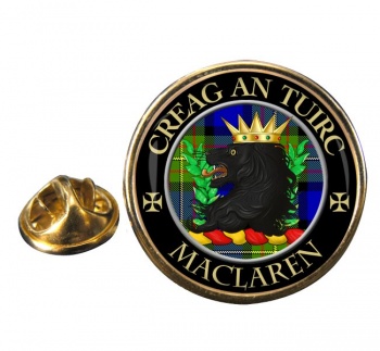 Maclaren Scottish Clan Round Pin Badge