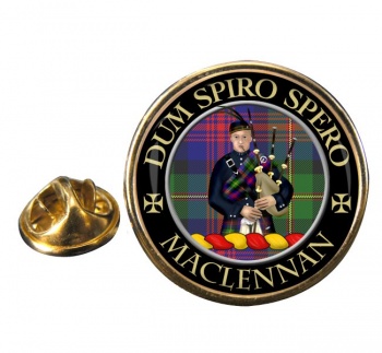 Maclennan Scottish Clan Round Pin Badge