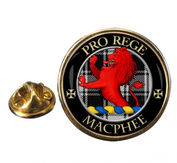 Macphee ancient Scottish Clan Round Pin Badge