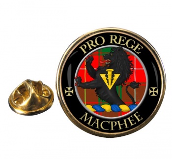 Macphee modern Scottish Clan Round Pin Badge