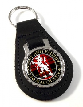 MacQueen Scottish Clan Leather Key Fob