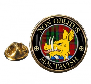 Mactavish Scottish Clan Round Pin Badge