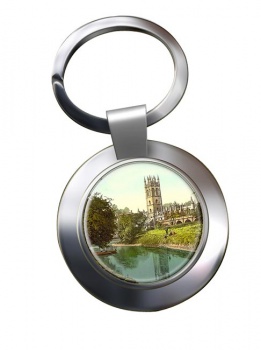 Magdalen Tower Oxford Chrome Key Ring