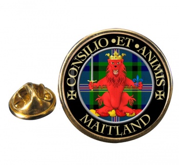 Maitland Scottish Clan Round Pin Badge