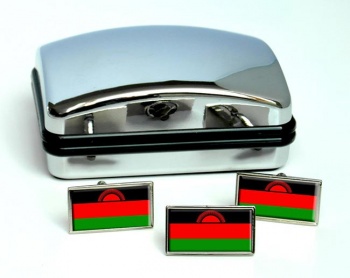 Malawi Flag Cufflink and Tie Pin Set