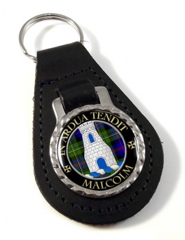 Malcolm Scottish Clan Leather Key Fob