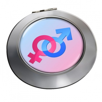 Mars and Venus Male and Female Love Match Chrome Mirror