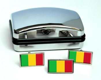 Mali Flag Cufflink and Tie Pin Set