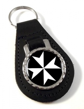 Knights Hospitaller (Order of Saint John) Leather Key Fob