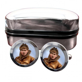 Edward Mick Mannock Round Cufflinks