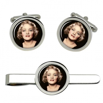 Marlene Dietrich Cufflink and Tie Clip Set