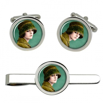 Mary Astor Cufflink and Tie Clip Set