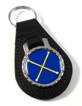 Masonic Lodge Marshal Leather Key Fob