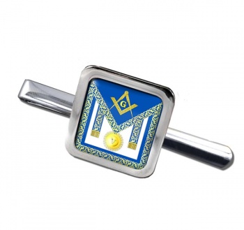 Masonic Apron Symbol Square Tie Clip