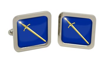 Masonic Lodge Tyler Square Cufflinks in Chrome Box