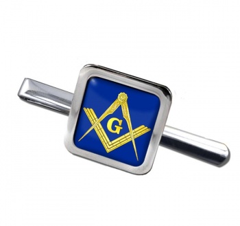 Masonic Square and Compasses Square Tie Clip