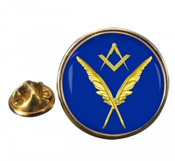 Masonic Lodge Secretary Round Pin Badge