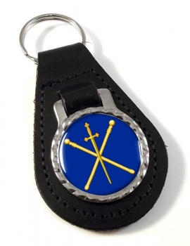 Masonic Lodge Master of Ceremonies Leather Key Fob