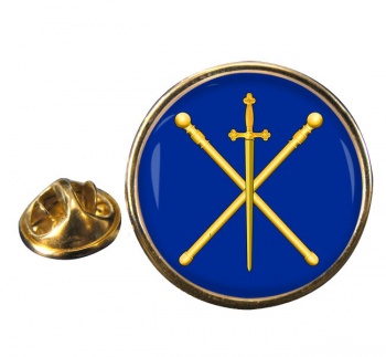 Masonic Lodge Master of Ceremonies Round Pin Badge