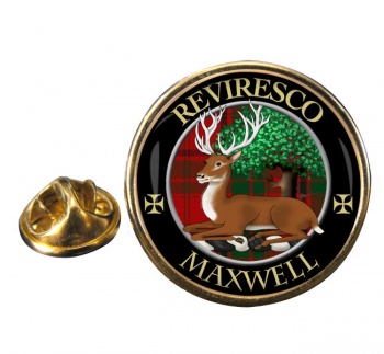 Maxwell Scottish Clan Round Pin Badge