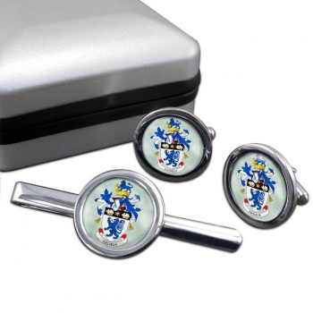 Middlesbrough (England) Round Cufflink and Tie Clip Set