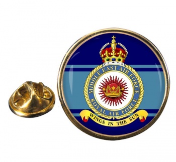 Middle East Air Force (RAF) Round Pin Badge