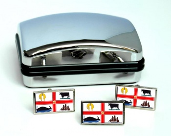 Melbourne Flag Cufflink and Tie Pin Set