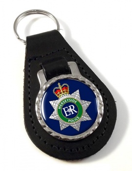 Merseyside Police Leather Key Fob