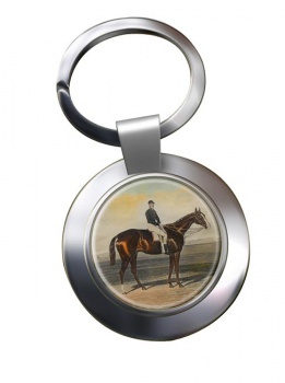 Racehorse Meteor W. Scott up Chrome Key Ring