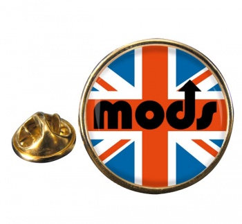 Mods Union Jack Round Pin Badge