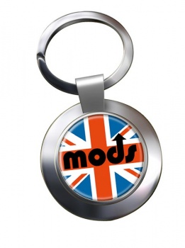 Mods Union Jack Chrome Key Ring
