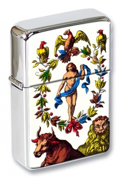 Le Monde (The World) Tarot Flip Top Lighter