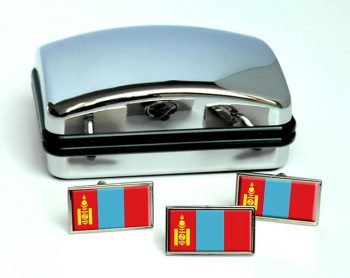 Mongolia Flag Cufflink and Tie Pin Set