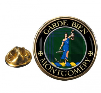 Montgomery Scottish Clan Round Pin Badge