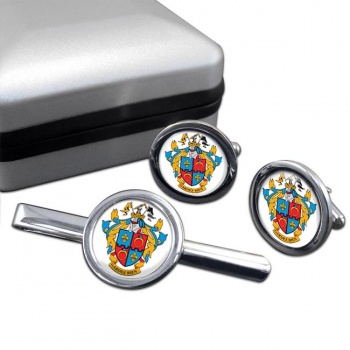 Montgomery County MD Round Cufflink and Tie Clip Set