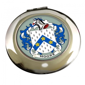 Moore English Coat of Arms Chrome Mirror