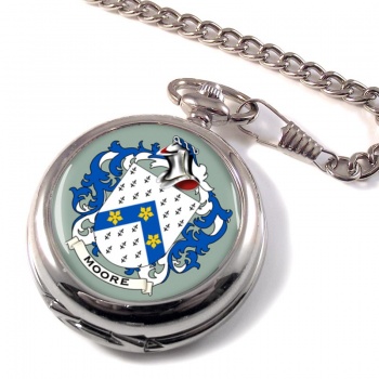 Moore English Coat of Arms Pocket Watch