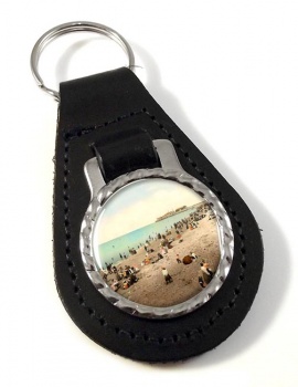 Morecambe Sands Leather Key Fob
