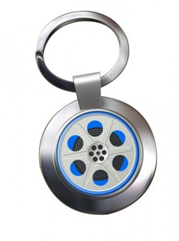 Movie Reel Chrome Key Ring