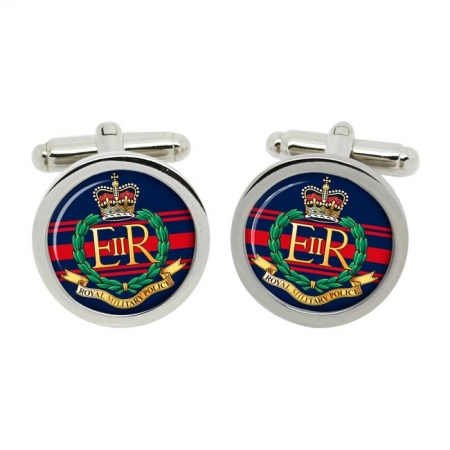 Corps of Royal Military Police (RMP), British Army ER Cufflinks in Chrome Box