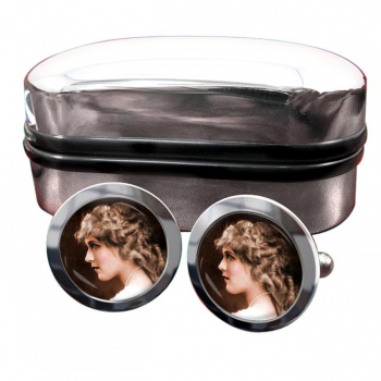 Mary Pickford Round Cufflinks