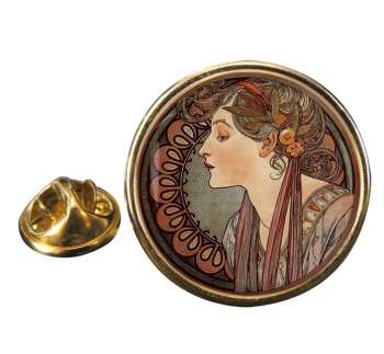 Vitrail a l'email by Mucha Pin Badge